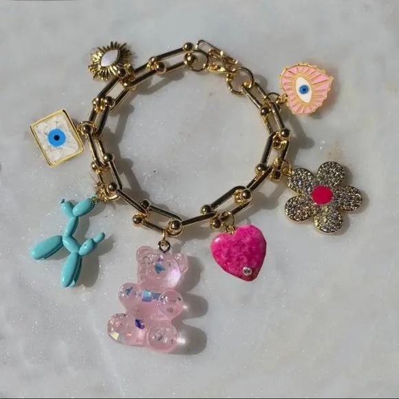 Zara Chain I-Shape Hardwear Gold Baroque Artist Charm Bar Circle Bracelet - Picture 7 of 9